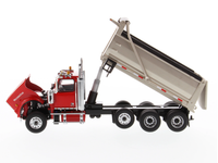 Western Star 4900 SF Dump Truck - Red Cab/Matte Silver Dump - Transport Series - 71067